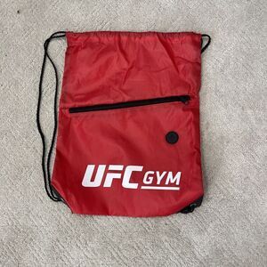UFC Gym Red Drawstring Bag 13X16 Logo Gym Bag 13" X 17"